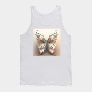 A Fractal Design in A Butterfly Motif Tank Top